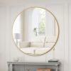 39" Wall Mounted Gold Circular Mirror; for Bathroom; Living Room; Bedroom Wall Decor