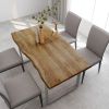 Dining Table 63"x31.5"x29.9" Solid Acacia Wood