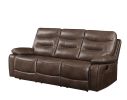 Aashi Sofa (Motion); Brown Leather-Gel Match