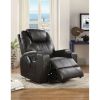 Waterlily Rocker Recliner (Motion) in Black PU