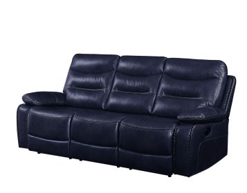 Aashi Sofa (Motion); Navy Leather-Gel Match