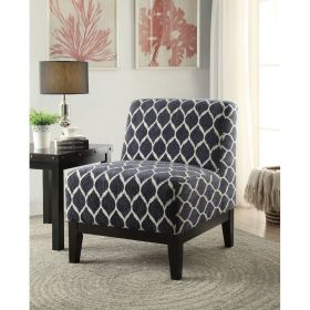 Hinte Accent Chair in Dark Blue Chenille