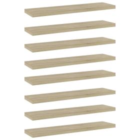 Bookshelf Boards 8 pcs Sonoma Oak 15.7"x3.9"x0.6" Engineered Wood