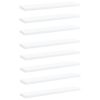 Bookshelf Boards 8 pcs White 15.7"x3.9"x0.6" Engineered Wood