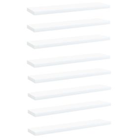 Bookshelf Boards 8 pcs White 15.7"x3.9"x0.6" Engineered Wood