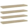 Bookshelf Boards 4 pcs Sonoma Oak 15.7"x3.9"x0.6" Engineered Wood