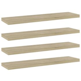 Bookshelf Boards 4 pcs Sonoma Oak 15.7"x3.9"x0.6" Engineered Wood