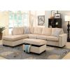 Belville Ottoman in Beige Velvet