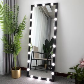 Hollywood Style Full Length Vanity Mirror With LED light bulbs Bedroom Hotel Long Wall Mouted Full Body Mirror Large Floor Dressing Mirror With Lights