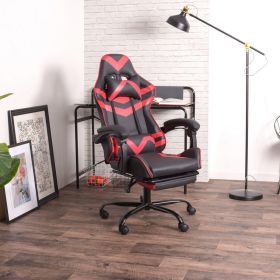 Gaming Office High Back Computer Leather Desk Mesh Ergonomic 180 Degrees Adjustable Swivel Task Chair with Headrest and Lumbar Support;  & Footrest ;