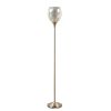 Bellow Uplight Floor Lamp with Mercury Glass Shade