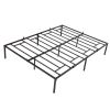 Queen Size Bed Frame Metal Heavy Duty Iron Beds Frames - black XH