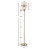 Bellow Uplight Floor Lamp with Mercury Glass Shade