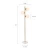 [Only support Drop Shipping Buyer] Holloway 3-Globe Light Floor Lamp with Marble Base