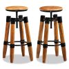 Bar Stools 2 pcs Solid Mango Wood