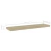 Bookshelf Boards 4 pcs Sonoma Oak 15.7"x3.9"x0.6" Engineered Wood