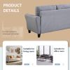 79.9" Modern Living Room Sofa Linen Upholstered Couch Furniture for Home or Office ; Light Grey*Blue; (3-Seat; Old Sku:WF288519AAC)