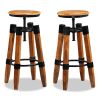 Bar Stools 2 pcs Solid Mango Wood