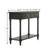 American solid wood sofa table(Black)