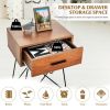 Industrial Style Coffee Table Storage Display Nightstand