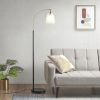 [Only support Drop Shipping Buyer] Bristol Arched Metal Floor Lamp with Frosted Glass Shade