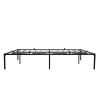 Queen Size Bed Frame Metal Heavy Duty Iron Beds Frames - black XH