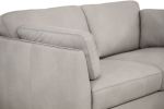 Matias Loveseat; Dusty White Leather YJ