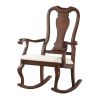 Sheim Rocking Chair in Beige Fabric & Cherry