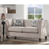 Cyndi Loveseat w/2 Pillows in Tan Velvet