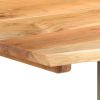 Dining Table 63"x31.5"x29.9" Solid Acacia Wood