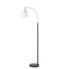 [Only support Drop Shipping Buyer] Bristol Arched Metal Floor Lamp with Frosted Glass Shade