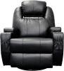 Waterlily Rocker Recliner (Motion) in Black PU