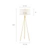 [Only support Drop Shipping Buyer] Pacific Metal Tripod Floor Lamp with Glass Shade