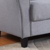 79.9" Modern Living Room Sofa Linen Upholstered Couch Furniture for Home or Office ; Light Grey*Blue; (3-Seat; Old Sku:WF288519AAC)