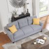 79.9" Modern Living Room Sofa Linen Upholstered Couch Furniture for Home or Office ; Light Grey*Blue; (3-Seat; Old Sku:WF288519AAC)