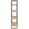 4-Tier Bookcase 63"x15.7"x70.9" Rough Mango Wood