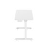 Glass tabletop standing desk White