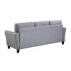 79.9" Modern Living Room Sofa Linen Upholstered Couch Furniture for Home or Office ; Light Grey*Blue; (3-Seat; Old Sku:WF288519AAC)