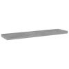 Bookshelf Boards 8 pcs Concrete Gray 15.7"x3.9"x0.6" Engineered Wood