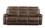 Aashi Sofa (Motion); Brown Leather-Gel Match