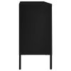 Sideboard Black 41.3"x13.8"x27.6" Steel and Tempered Glass