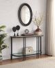 Brantley Sofa Table in Oak &amp; Sandy Black Finish LV00753