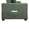 Octavio Adjustable Sofa w/2 Pillows; Green Fabric LV00824