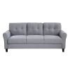 79.9" Modern Living Room Sofa Linen Upholstered Couch Furniture for Home or Office ; Light Grey*Blue; (3-Seat; Old Sku:WF288519AAC)