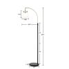 [Only support Drop Shipping Buyer] Bristol Arched Metal Floor Lamp with Frosted Glass Shade