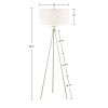 [Only support Drop Shipping Buyer] Pacific Tripod Metal Tripod Floor Lamp with Glass Shade