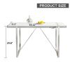 Dining Table.Rustic Industrial Rectangular MDF Wood White Dining Table For 4-6 Person, With 1.6" Thick Engineered Wood Tabletop and plating Metal Legs