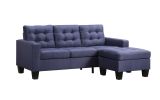 Earsom Sectional Sofa (Rev. Chaise); Blue Linen