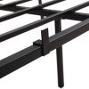 Queen Size Bed Frame Metal Heavy Duty Iron Beds Frames - black XH