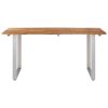 Dining Table 63"x31.5"x29.9" Solid Acacia Wood